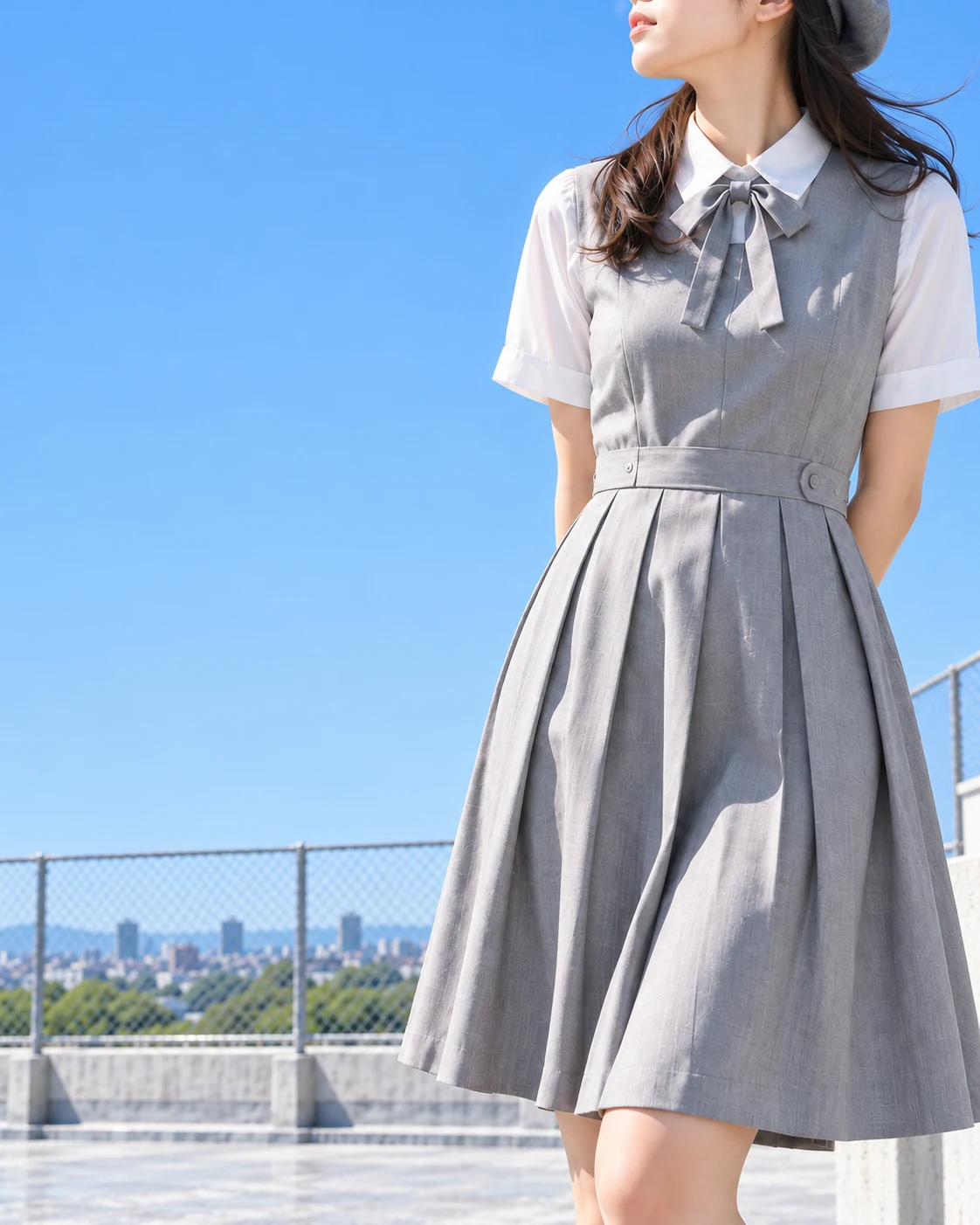 制服姿の女性